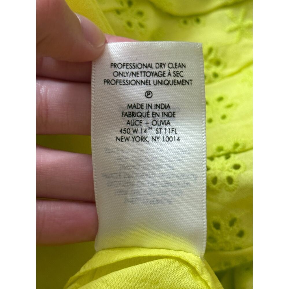 Alice + Olivia dress Fae Eyelet Embroidered minidress size 2 - Picture 7 of 7